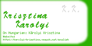 krisztina karolyi business card