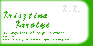 krisztina karolyi business card